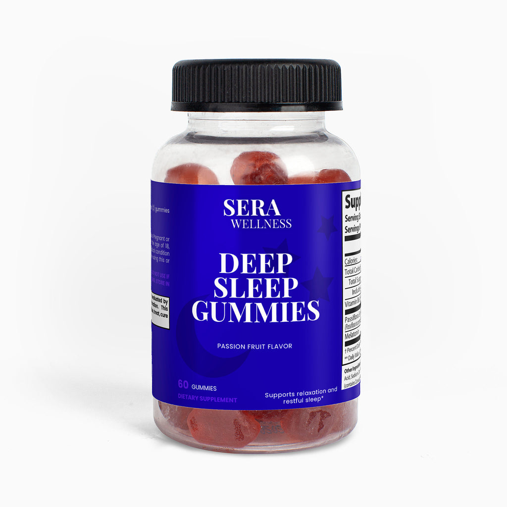 Sera Wellness Deep Sleep Gummies | with Melatonin & Passion Flower for REM Sleep Support | Natural Passion Fruit Flavor | 60 Count
