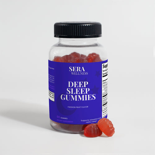 Sera Wellness Deep Sleep Gummies | with Melatonin & Passion Flower for REM Sleep Support | Natural Passion Fruit Flavor | 60 Count