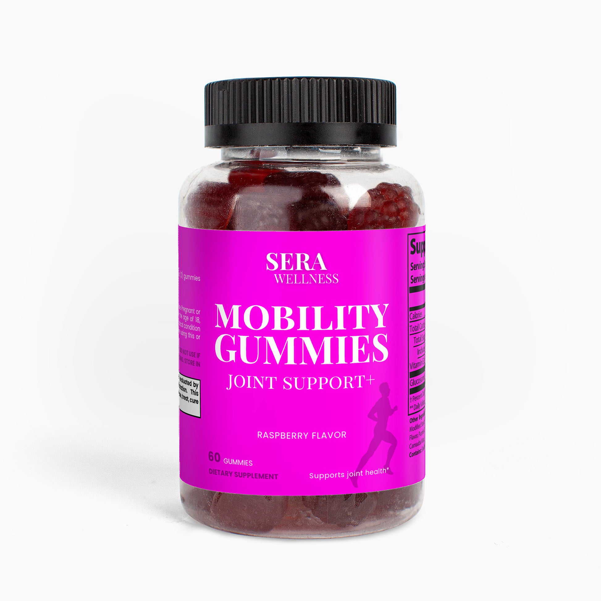 Sera Wellness Mobility Gummies | with Glucosamine for Active Lifestyles & Movement | Raspberry Flavor | 60 Count