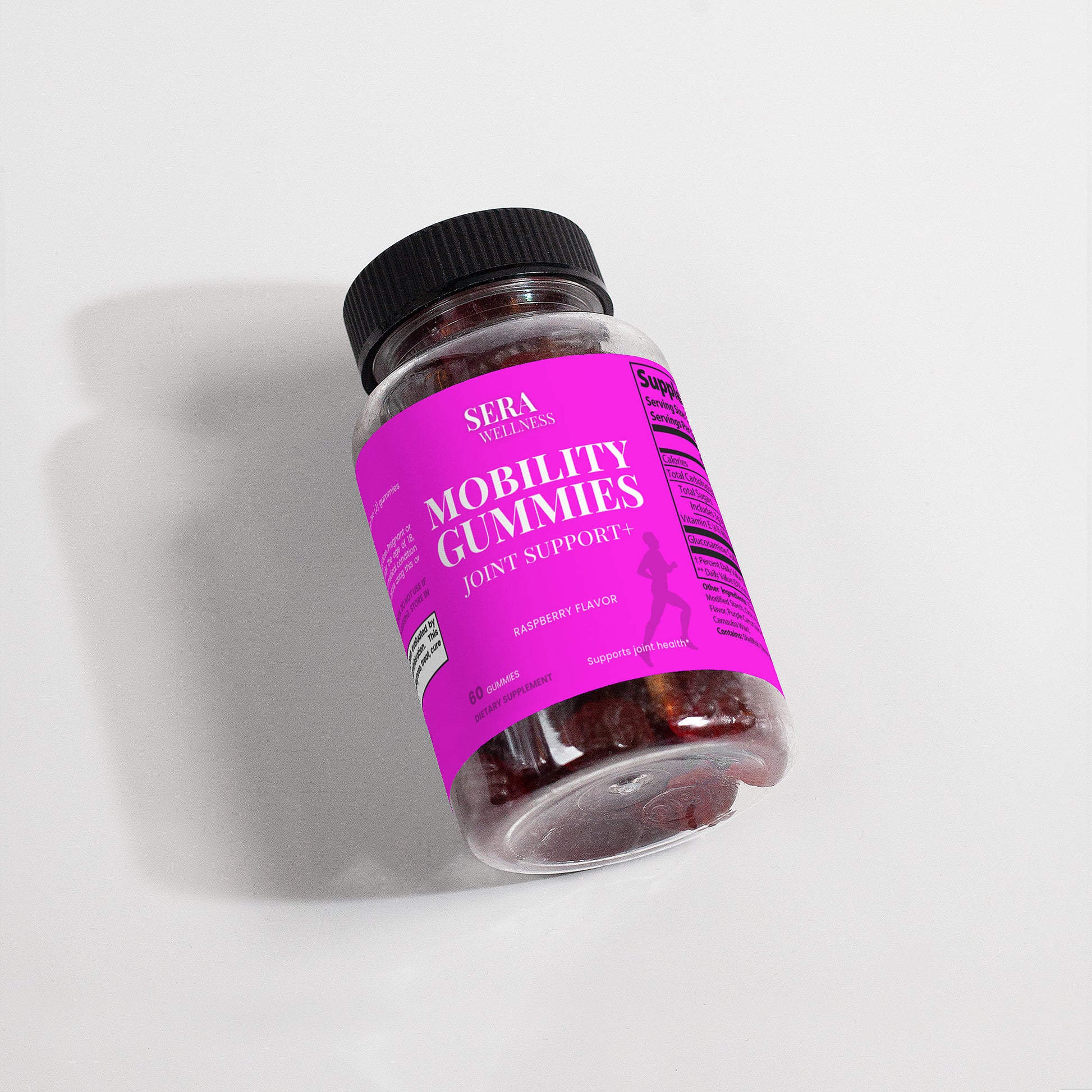 Sera Wellness Mobility Gummies | with Glucosamine for Active Lifestyles & Movement | Raspberry Flavor | 60 Count