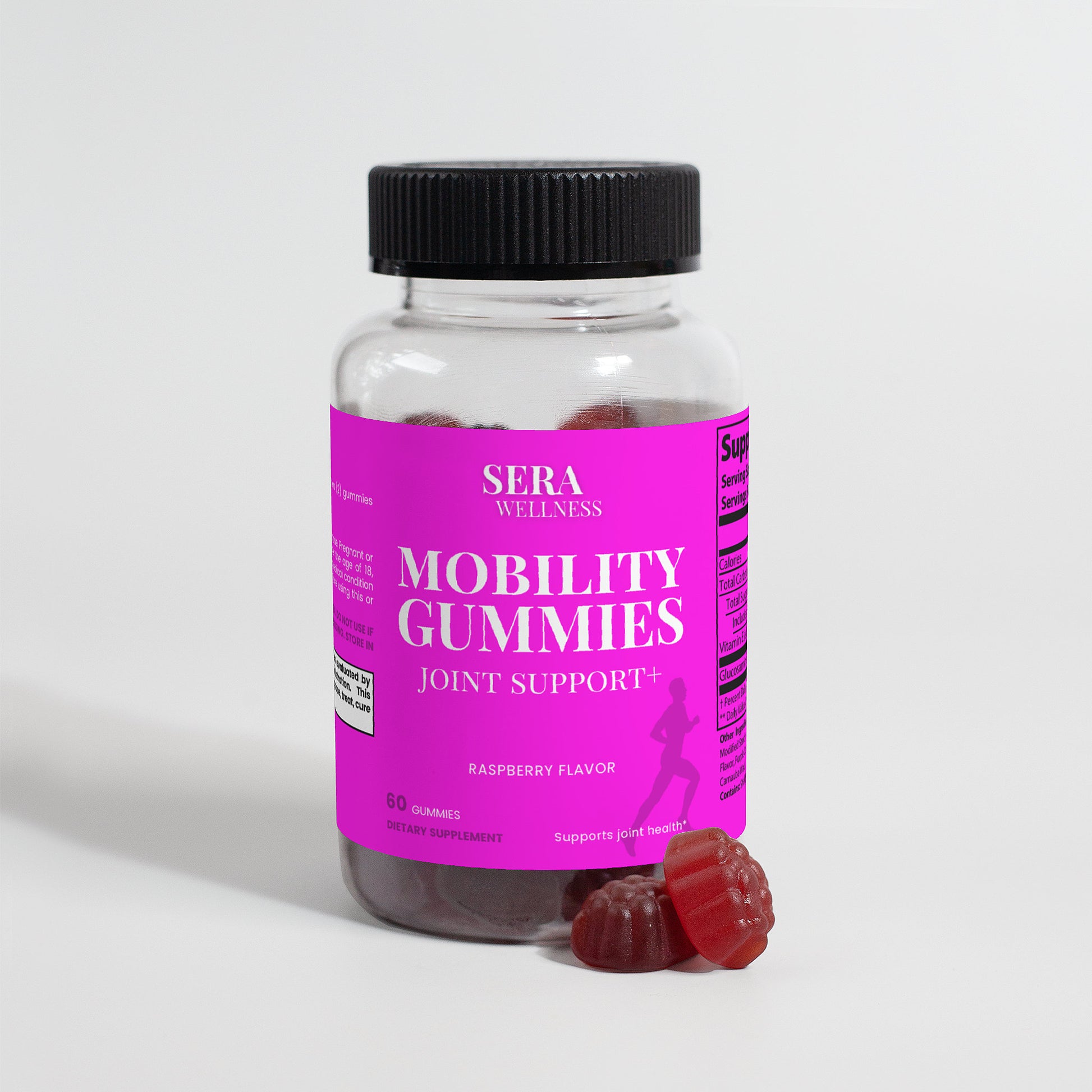 Sera Wellness Mobility Gummies | with Glucosamine for Active Lifestyles & Movement | Raspberry Flavor | 60 Count