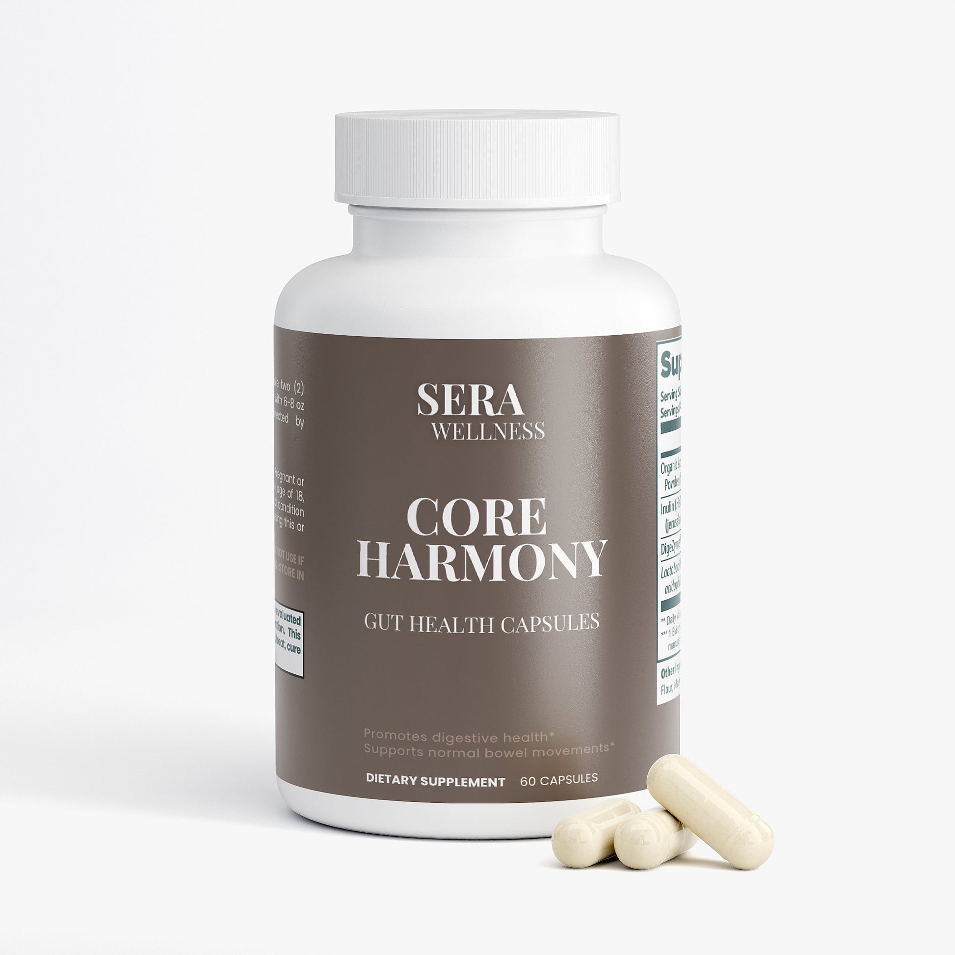 Sera Wellness Core Harmony | Daily Wellness Blend with Prebiotics & Probiotics | For Inner Balance | 60 Capsules