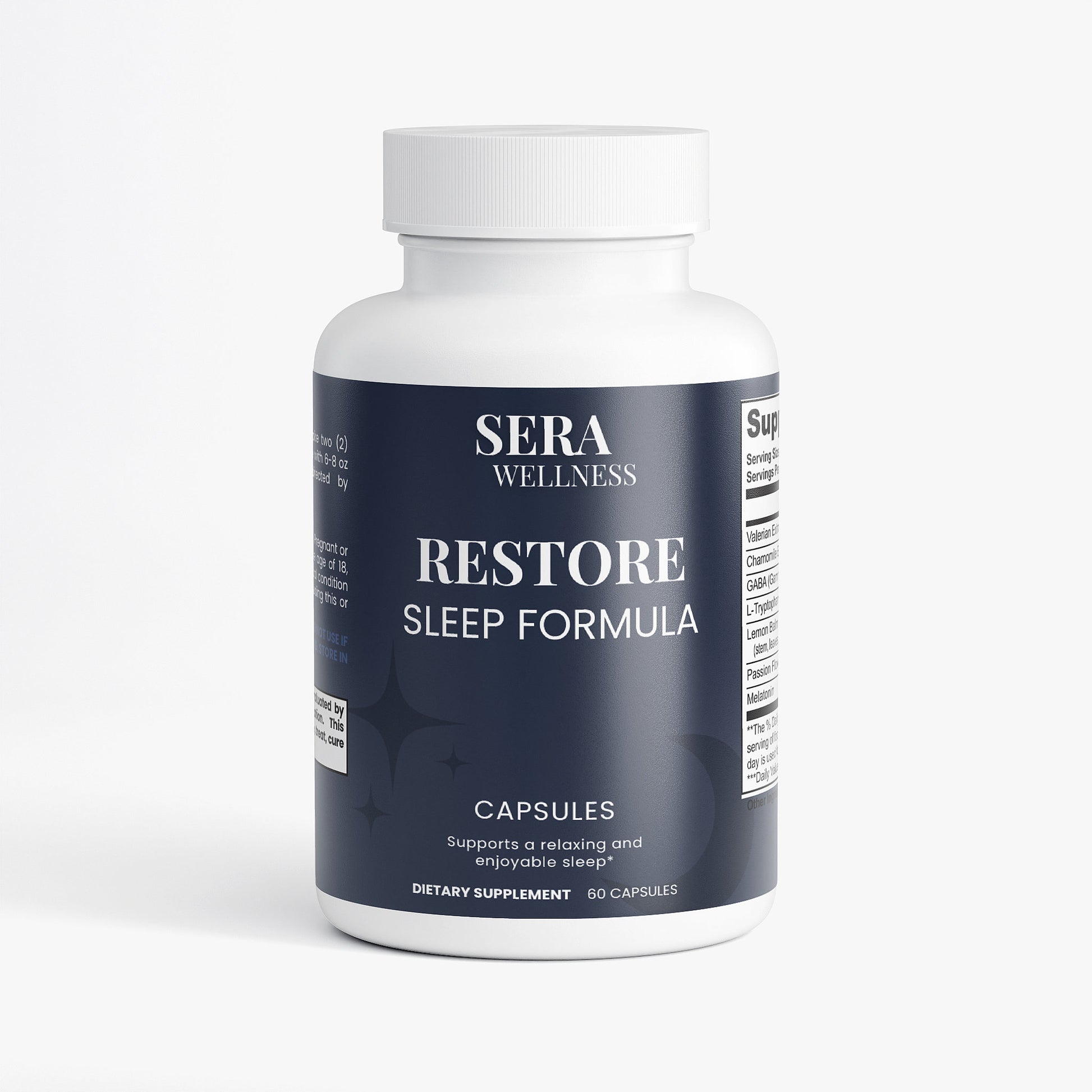 Sera Wellness Restore | Nightly Formula with Melatonin & Calming Herbs for a Tranquil Rest | 60 Capsules