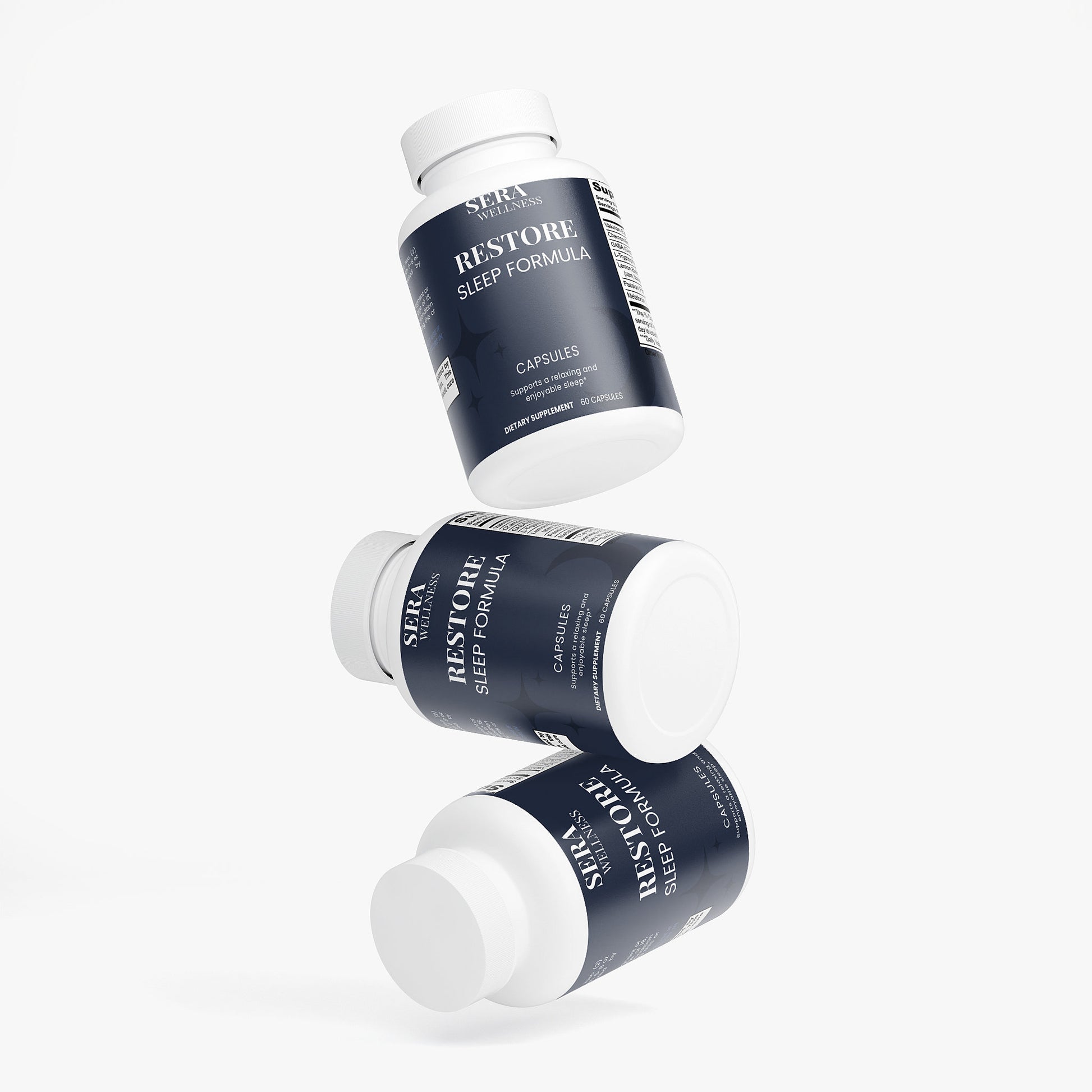 Sera Wellness Restore | Nightly Formula with Melatonin & Calming Herbs for a Tranquil Rest | 60 Capsules