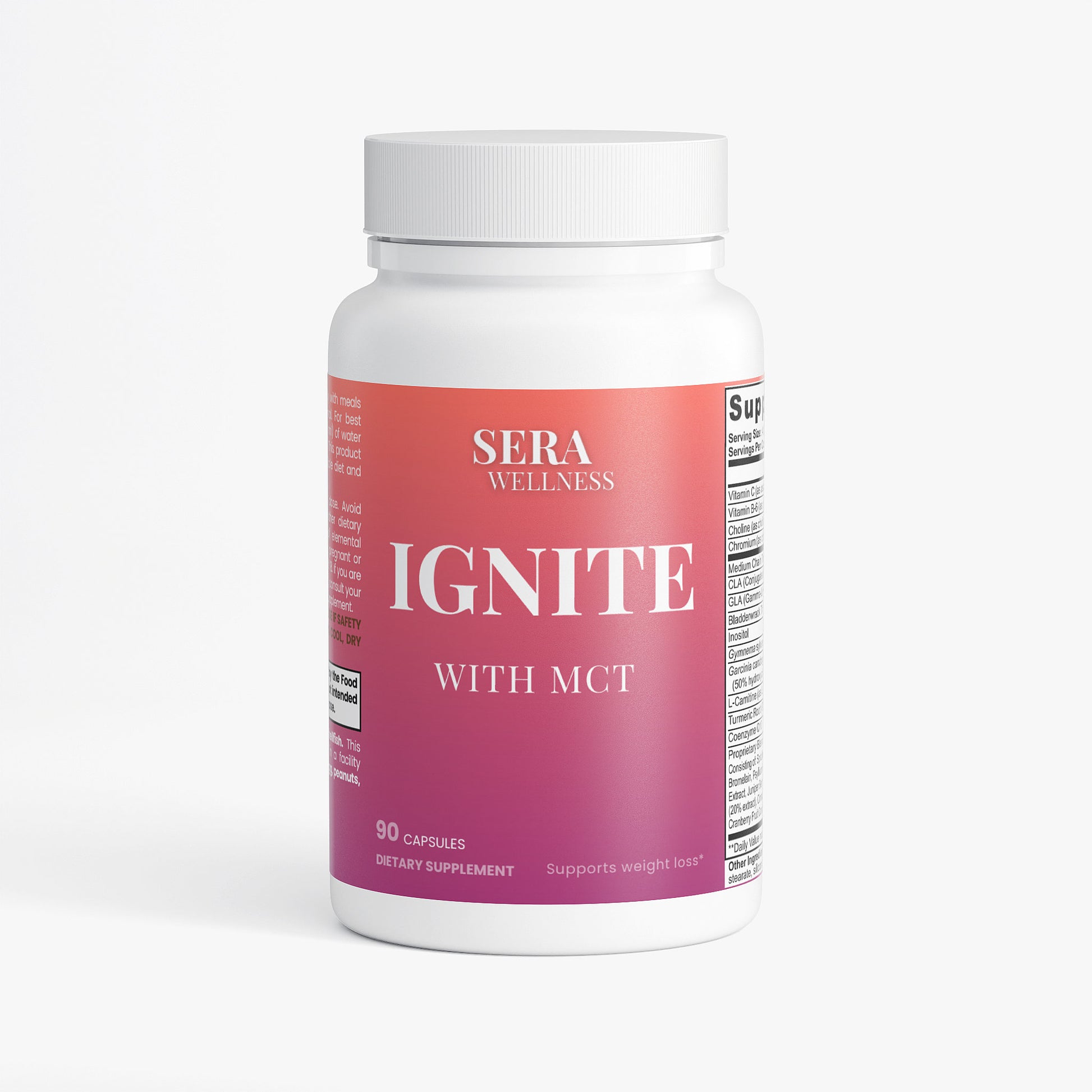 Sera Wellness Ignite | Metabolic Blend for an Active Lifestyle | with MCT Oil & L-Carnitine | 90 Capsules
