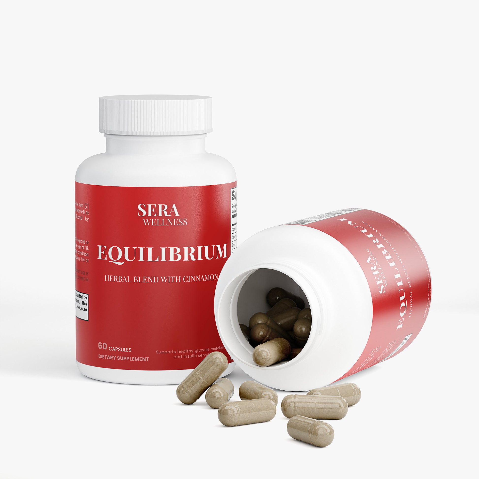 Sera Wellness Equilibrium | Herbal Blend with Cinnamon & Chromium for Daily Wellness | 60 Capsules