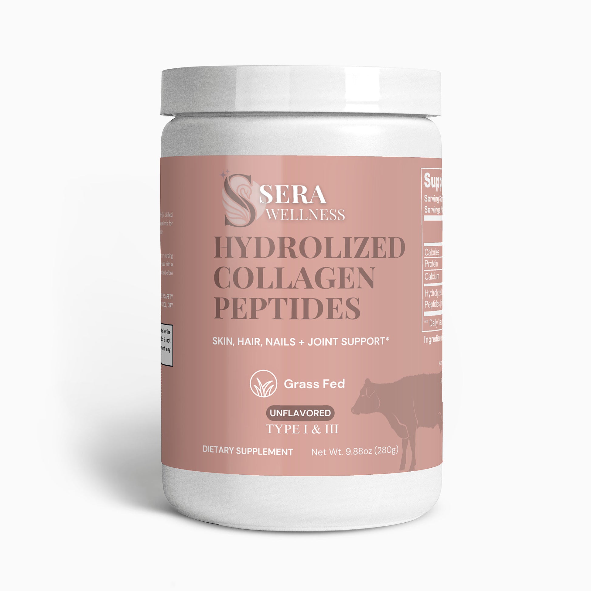Sera Wellness Grass-Fed Collagen Peptides | for Hair, Skin, Nails & an Active Lifestyle | Keto & Paleo Friendly | Unflavored