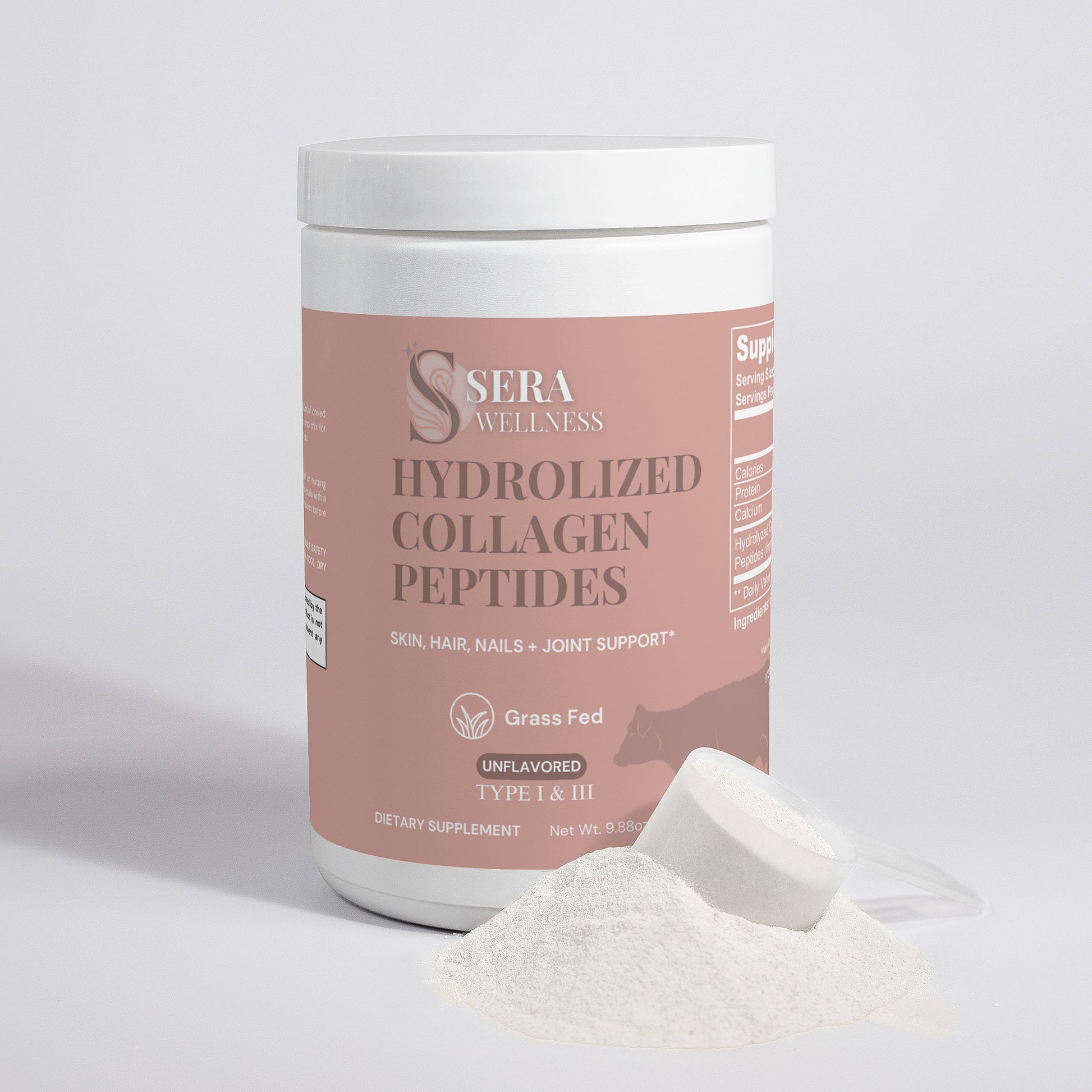 Sera Wellness Grass-Fed Collagen Peptides | for Hair, Skin, Nails & an Active Lifestyle | Keto & Paleo Friendly | Unflavored