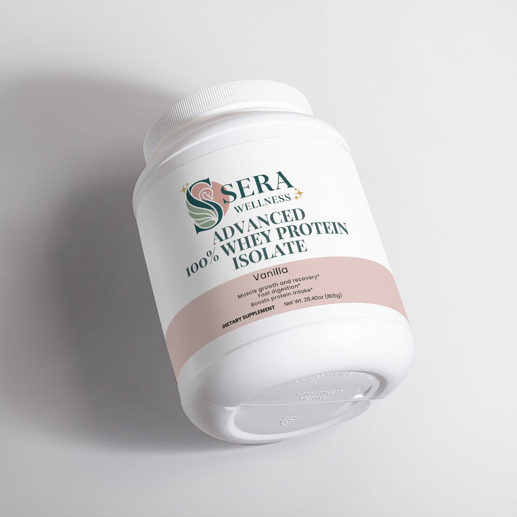 Sera Wellness Whey Protein Isolate | for Post-Workout Recovery & an Active Lifestyle | Natural Vanilla Flavor | 22g Protein
