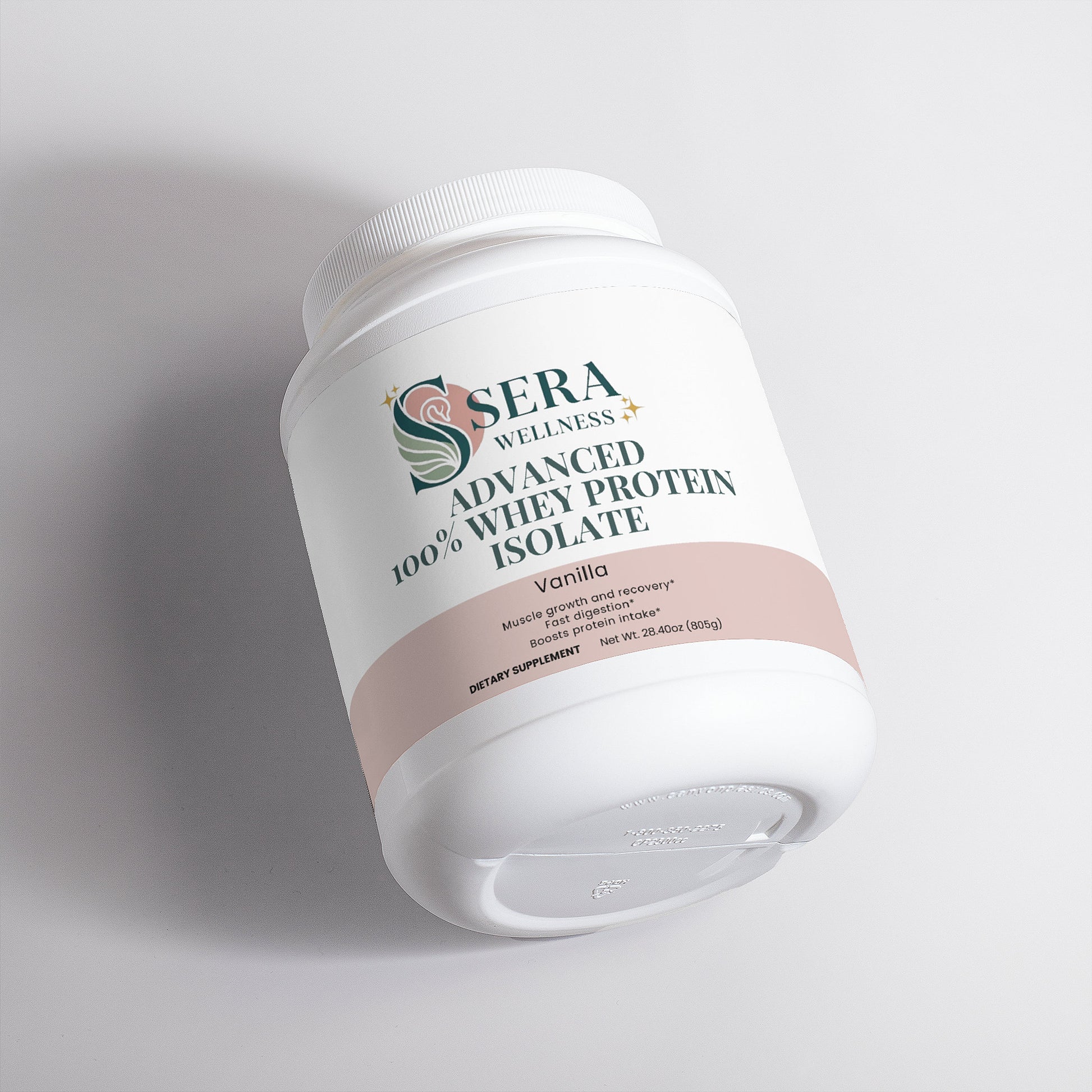 Sera Wellness Whey Protein Isolate | for Post-Workout Recovery & an Active Lifestyle | Natural Vanilla Flavor | 22g Protein