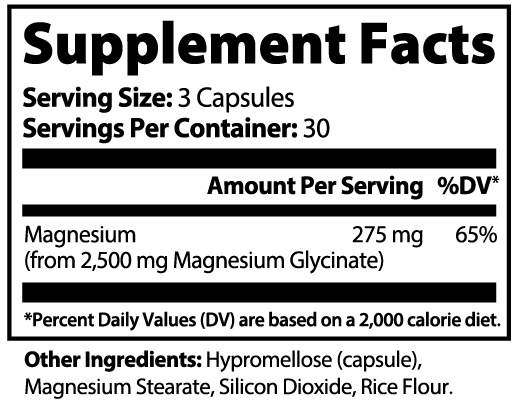 Sera Wellness Magnesium Glycinate | High Absorption Formula for Calm, Muscle Relaxation & Sleep Support | Gentle on the Stomach | 90 Capsules